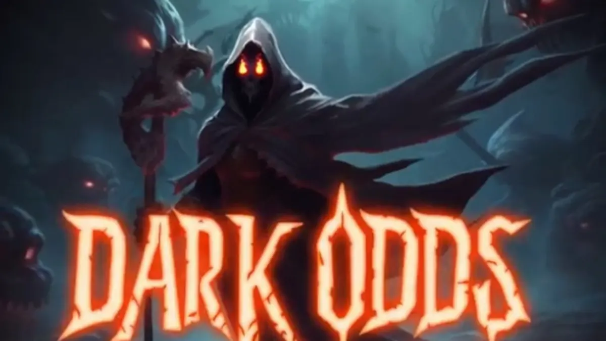Dark Odds slot game screen na may temang Halloween