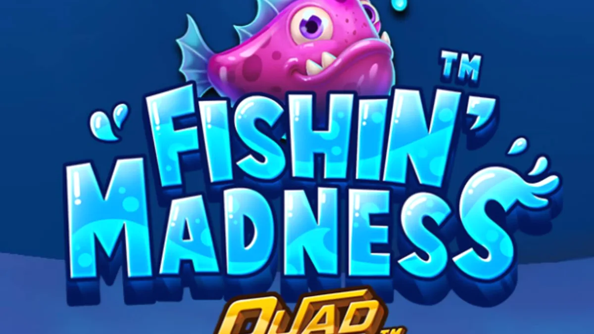 Isang visual na representasyon ng Fishin’ Madness Quadgrows na nagpapakita ng underwater theme at expanding reels.